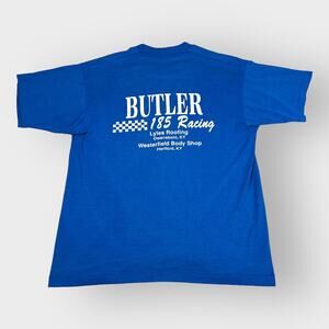 Vintage Blue Butler 185 Racing T-shirt Size L Kentucky Single Stitch Indie